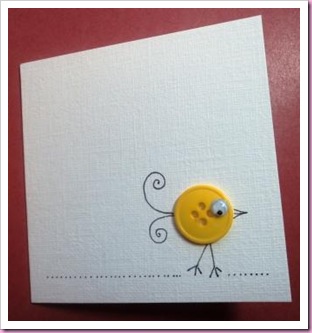Little Button Bird Card Little Button Bird Card