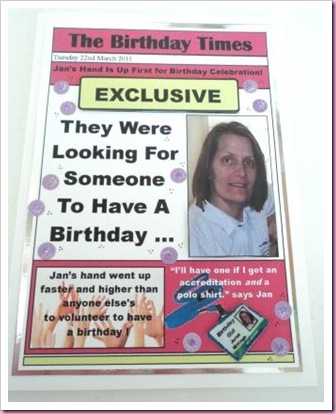 Newpaper Birthday Card