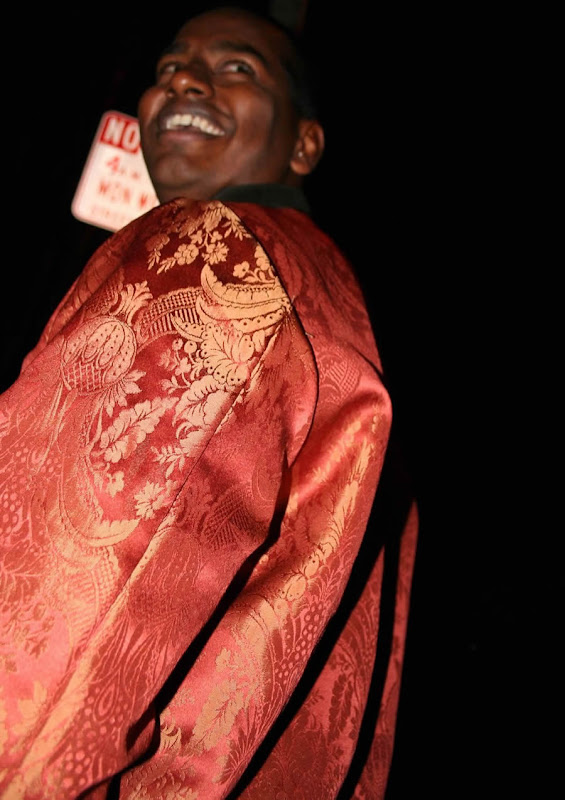 Out for the Night in a Betabrand Smoking Jacket
