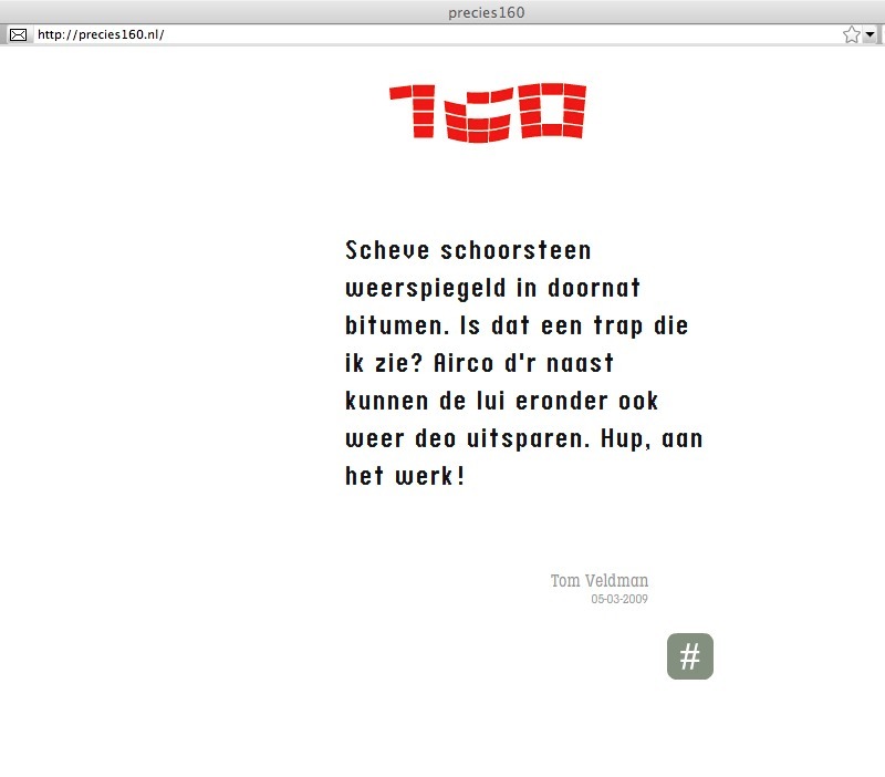 160-gedichtje op de website precies 160