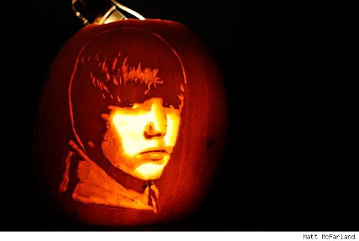 Amazing Justin Bieber Halloween Jack-O-Lantern