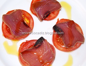 Mojama de Atun con Tomate