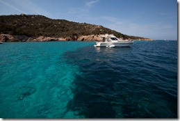 The blue waters near La Maddalena