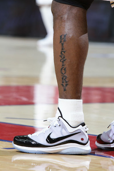 Close up of LeBron8217s New Shoes and Tattoos 8211 WITNESS HISTORY