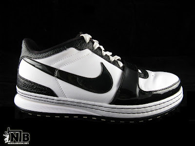 lebron6 low black white 01 web Nike Zoom LeBron VI Low White / Black Patent Leather Showcase