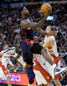 lebron james nba 091030 cle at tor 08 Still Not Enough. LeBron Scores a Triple Double, but Cavs Fail to Win.