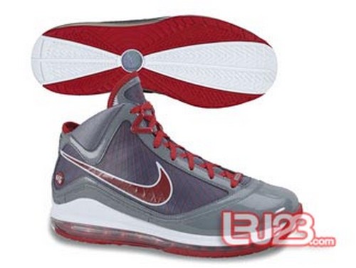 New Air Max LeBron VII Grey Patent CWs 8211 Blue Red and Orange