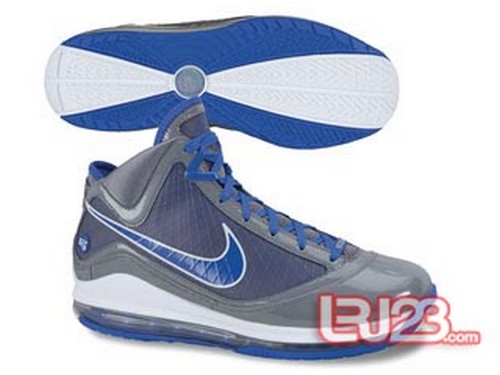 New Air Max LeBron VII Grey Patent CWs 8211 Blue Red and Orange