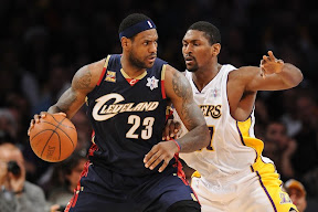 lebron james nba 091225 cle at lal 10 LeBron, Cavs Shine in Rout of Kobe, Lakers. LBJ Debuts the Xmas VII.