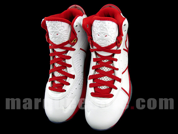 Nike Air Max LeBron 8 8211 White amp Red China Alternate Miami Heat