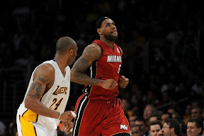 lebron james nba 101225 mia at lal 02 LeBron Has Triple Double Jaws With Kobe as Heat Take Down Lakers on Christmas Day