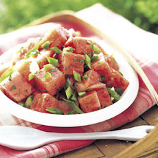 Watermelon, Green Onion, and Mint Salad