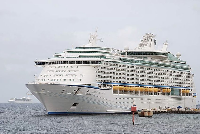 Enchantment of the Seas komt op de achtergrond aan