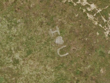 I love U google map sign