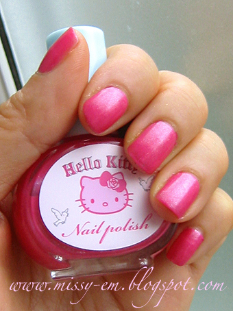 pink nail polish. the basic Hamp;M nail polish.