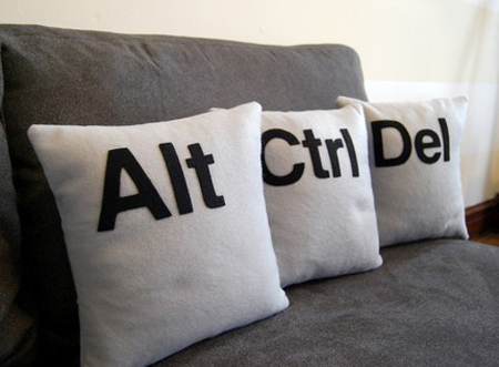 Alt - Ctrl - Del Three Pillow Set