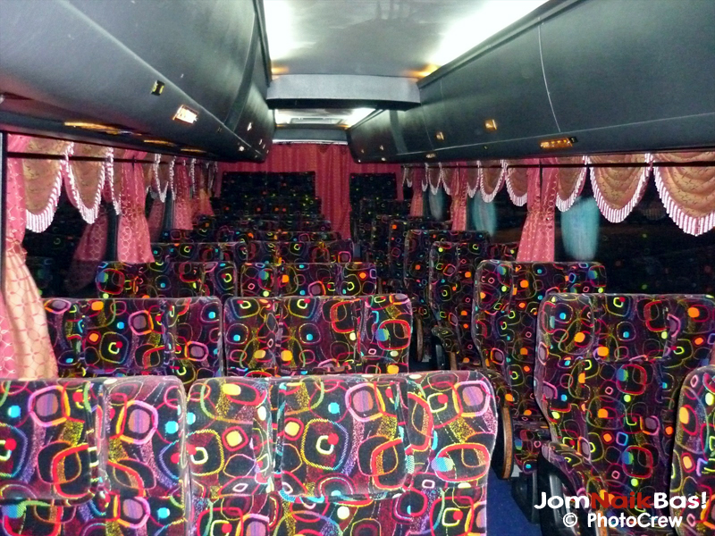 Plush seats from Damrong Silp awaits passengers onboard.