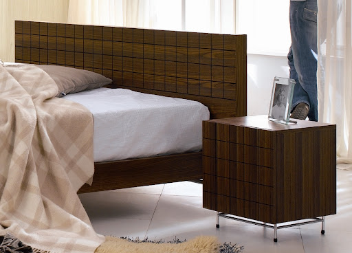 Modern Walnut Double Bed Design Picture 3 Image fro Modern Walnut Double Bed Design