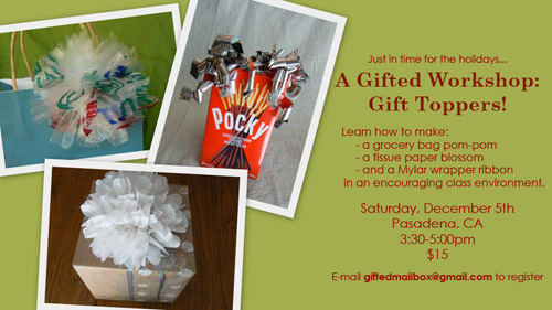 gift toppers workshop!