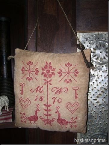 Mehitable Wright hanging sampler