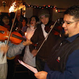 Members of GU's Admissions Office, including Admissions Counselor Adrian Reyes, joins a local mariachi in Las Posadas at Gonzaga University.