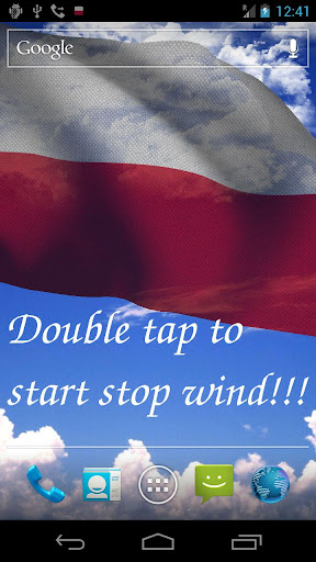 3D Poland Flag Live Wallpaper+