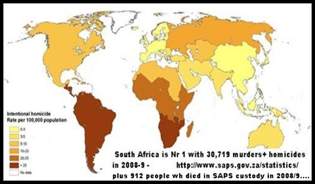 Homicide stats worldwide map UNodc org