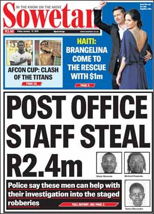 [Post Office Staff steal R2.4million Sowetan Front Page Jan152010[11].jpg]