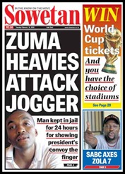 Zuma heavies attack jogger and jail him for 24 hours