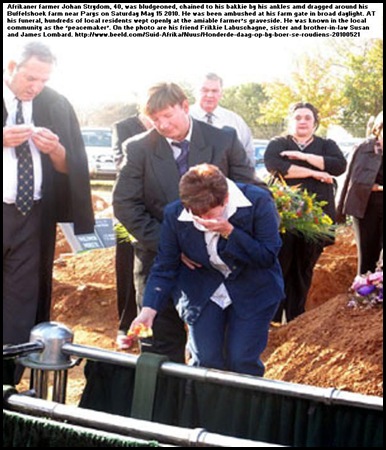 Strydom Johan Parys farmer murdered funeral sister Susan James Lombard May232010