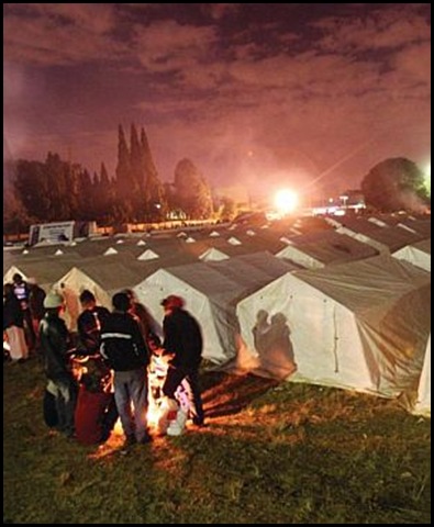 Refugee camp for African migrants in South Africa Primrose East Rand
