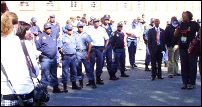 {FF3E362B-5C8C-4F10-9428-F67262B4A228}-Leeto Matabo Mayor Odendaalsrust with megaphone supporting killers of white farmers April 19 2009 {FF3E362B-5C8C-4F10-9428-F67262B4A228}-Leeto Matabo Mayor Odendaalsrust with megaphone supporting killers of white farmers April 19 2009