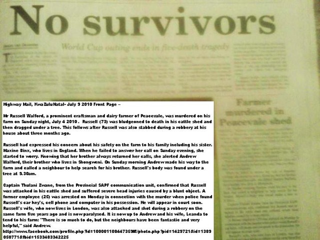 [Walford Russell Murdered July 4 2010 PEACEVALE KZN HighwayMailFrontPage2[6].jpg]