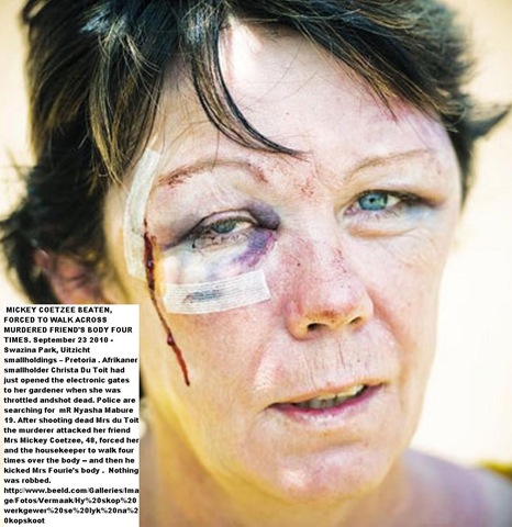 [DuToit murdered woman friend Mickey Coetzee who was also brutally beaten in the face Sept232010[5].jpg]
