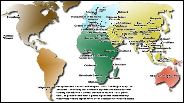 [UNPO map of unrepresented Nations and Peoples includes the Afrikaner[9].jpg]
