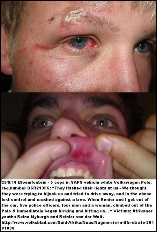 Myburgh Ryno and VanderWalt Reinier assaulted by SAPS Bloemfontein 2010929