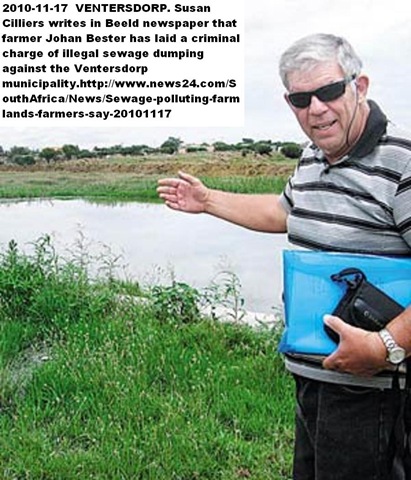 [WATER POLLUTION FARMER JOHAN BESTER SCHOONSPRUIT VENTERSDORP SEWAGE ON FARMS.jpg]