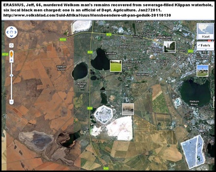 ERASMUS JEFF, 66, murdered WELKOM remains found in KLIPPAN Jan292011