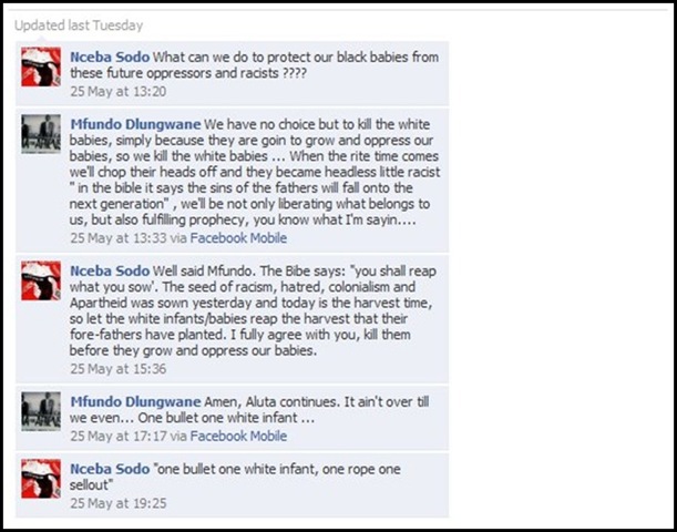[ONE BULLET ONE WHITE INFANT Sodo Nceba hatespeech FacebookMay252010[7].jpg]