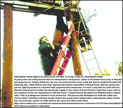 ROSETTENVILLE MAN ELECTROCUTED STEALING CABLING,jpg