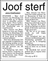 Rensburg van Joof Janse, dead shot by cop Evander 13 march2011