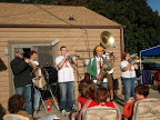 Photo: The Kingpin Brass Band entertains the crowd at the Crawfish Boil.