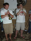 Photo: Kyle and Rob--the Kinpin Brass Band trumpets.