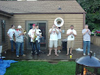 Photo: Kingpin Brass Band playing for Bubba's 8th annual Crawfish Boil.