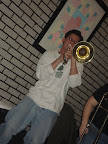 Photo: Alex takes a trombone solo.
