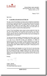 Open Letter re Bev Oda - Feb 17 2010
