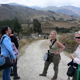 Filming in the hills near Isabella’s house in Cajabamba with our university student translators and a local family