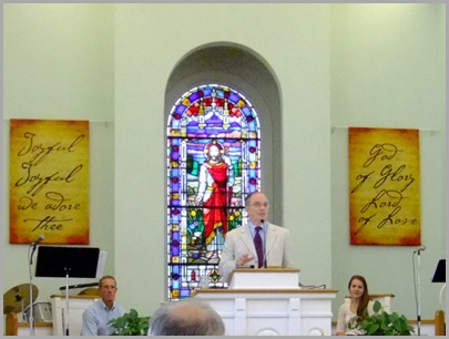 Pastor Sandy Williams Welcoming The Congregation