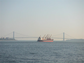 Verrazano-Narrows Bridge View from the Deck on Staten Island Ferry