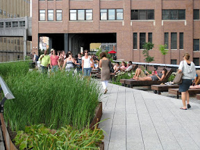 People walking on The High Line Park